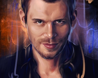 Klaus, Printable Wall Art, Digital Art, The Vampire, Celebrity Painting, Instant Download, The Originals, PRINTABLE art