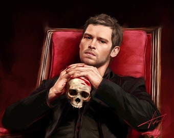 Klaus Mikaelson, Printable Wall Art, Digital Art, The Vampire Diaries, Celebrity Painting, Instant Download, The Originals, PRINTABLE art