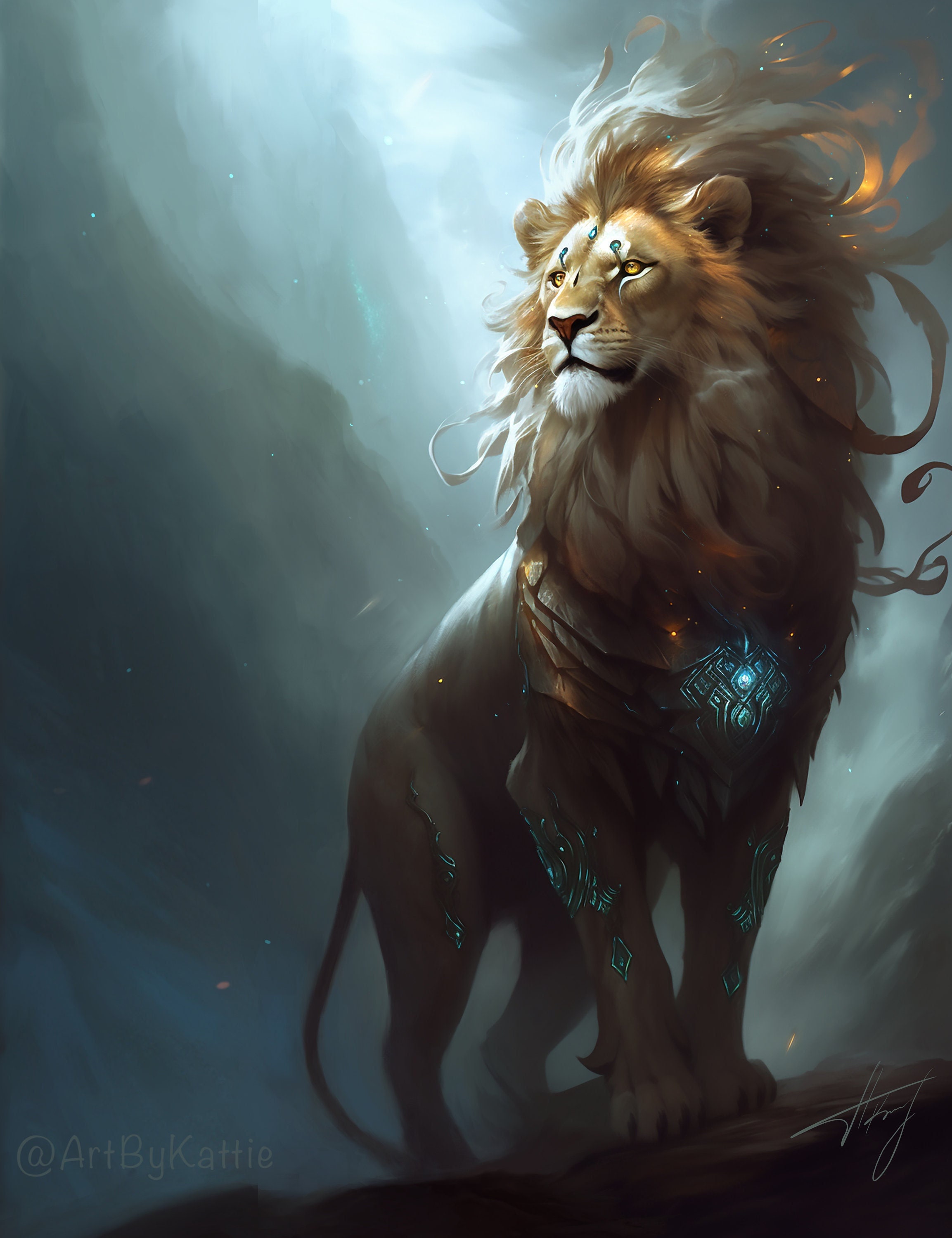 Fantasy art lion