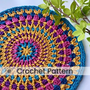 Mandala Tischset Häkelanleitung: Tischsets, Untersetzer, Untersetzer (PDF-Muster)