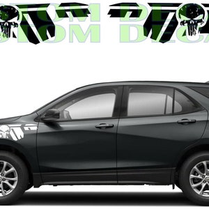 Equinox Skull Vinyl Decals: Car Styling Tuning Stripes Kit