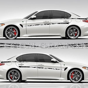 4X Stickers Best Design Line Decal Vinyl Compatible with Giulia All Models
