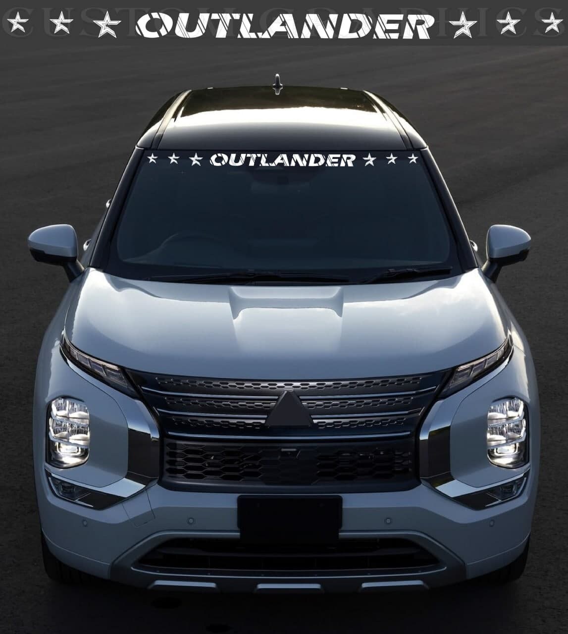 Hood Window Design Decal Sticker Vinyl Compatible With Outlander Custom ...