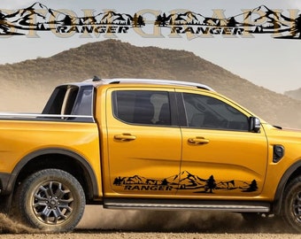 Forest Mountain Design Line Decal Sticker Vinyl Compatible with Ranger All Models