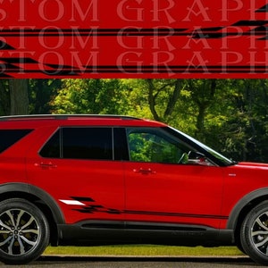 Premium Quality Vinyl Stickers Compatible Explorer ST Line Graphic car Decals