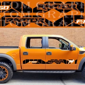 Premium Quality Vinyl Sticker Compatible with Raptor F150 Raptor Line Design Car personalization stickers