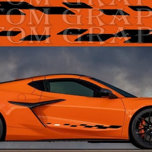 Premium Vinyl Sticker Compatible with Corvette Z06 Figure Line DesignVehicle Enhancement Sticker Street Auto Man Gifts