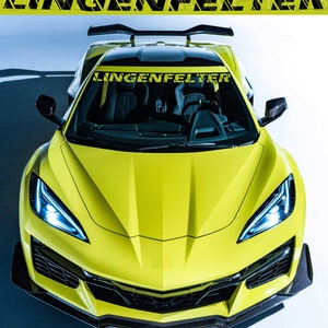 Hood Window Sticker Compatible with Corvette Stingray New Line Design Vinyl Decal