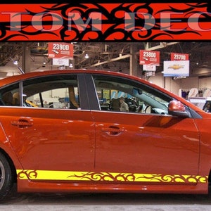 Cruze Flame Line Vinyl Decal Stickers: Vehicle Enhancement