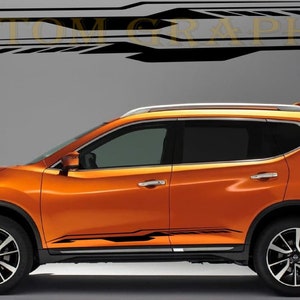 Premium 2x Vinyl stickers Compatible with Qashqai Figure Line Design Vinyl car stickers Automotive decals Custom car stickers