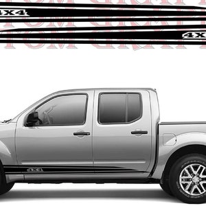 Racing Stripes Classic Design Line Vinyl stickers Compatible with Frontier 4x4