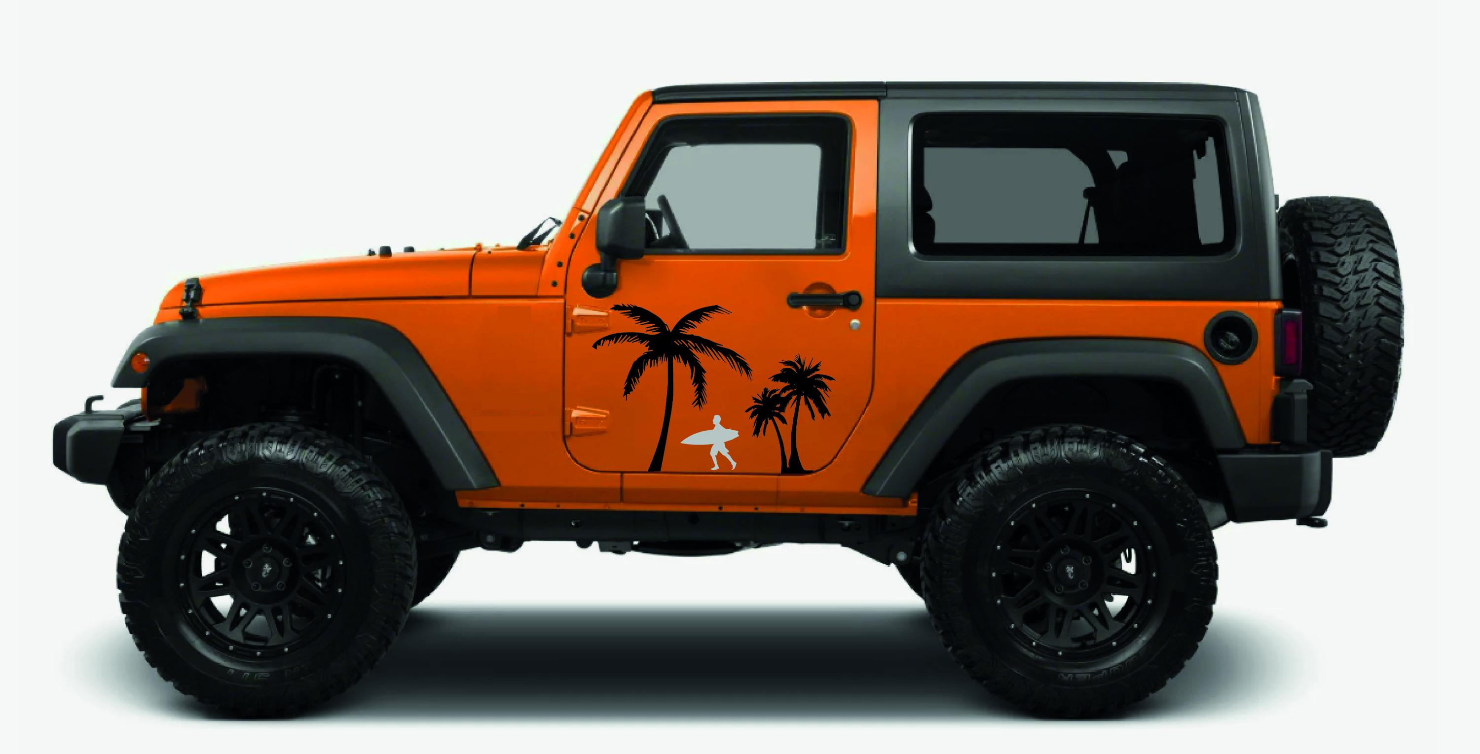 Wrangler J2 Palm Tree Vinyl Decal, Stylish Car Stickers - Etsy