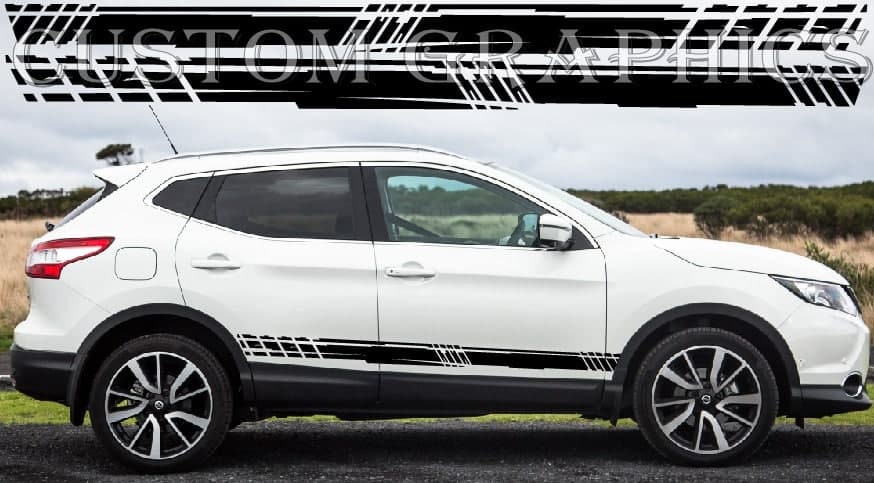 Premium 2x Vinyl stickers Compatible with Qashqai Unique Stylish Design Vinyl car stickers Automotive decals Custom car stickers