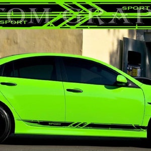 Racing Stripes Sport Line Design Vinyl Decal Stickers Compatible with Mazda 3