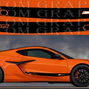 Premium Vinyl Sticker Compatible with Corvette Z06 Honey Line DesignVehicle Enhancement Sticker Street Auto Man Gifts