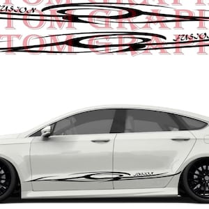 2x Unique Tribal Design Door Decal Sticker Vinyl Sport Compatible with Fusion All Models