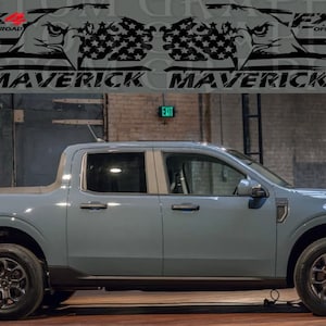 2x Best Quality Vinyl Sticker Compatible With Maverick  Eagle USA Flag Design BFF