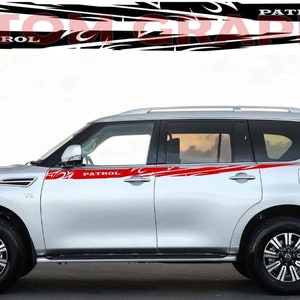 2x Racing Stripes Unique Up Line Design Vinyl Decal Stickers Compatible with Patrol