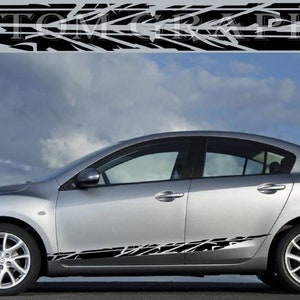 Racing Stripes Best Line Design Vinyl Decal Stickers Compatible with Mazda 3