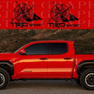 Premium Vinyl Sticker Compatible with Tacoma Compass Design Car styling decals