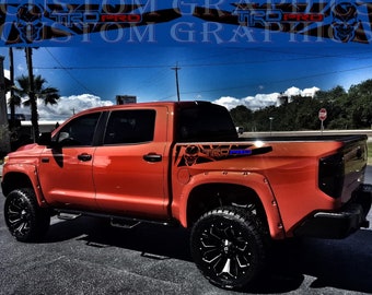 Tundra Skull TRD Vinyl Decal Stickers: Car Body Styling