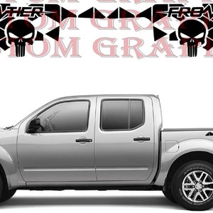 Racing Stripes Skull Design Line Vinyl stickers Compatible with Frontier