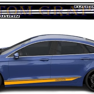 2x Classic Line Design Door Decal Sticker Vinyl Sport Compatible with Fusion All Models