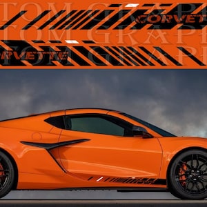 Premium Quality Vinyl Sticker Compatible with Corvette Z06 New Style Design Exclusive car decals Sticker Street Auto
