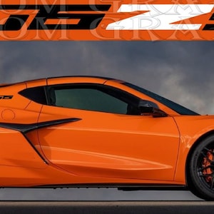 Premium Vinyl Sticker Compatible with Corvette Z06 Name Line Design Man Gifts