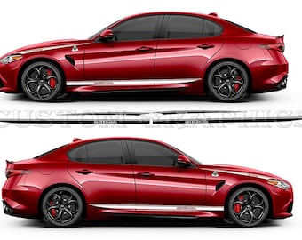 4X Stickers Classic Design Line Decal Vinyl Compatible with Giulia All Models