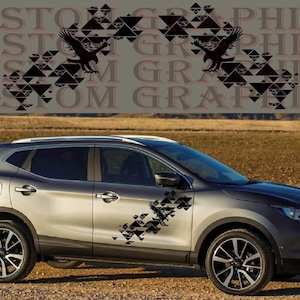 Qashqai Racing Stripes: Eagle Design Vinyl Car Stickers