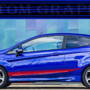 Man Line Design Door Decal Sticker Vinyl Sport Compatible with Fiesta All Models size