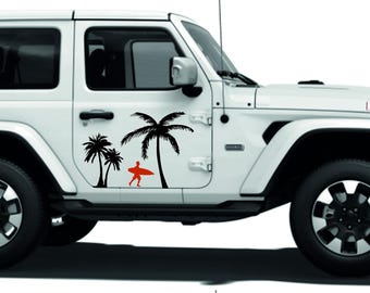 Wrangler J2 Palm Tree Vinyl Decal, Stylish Car Stickers - Etsy
