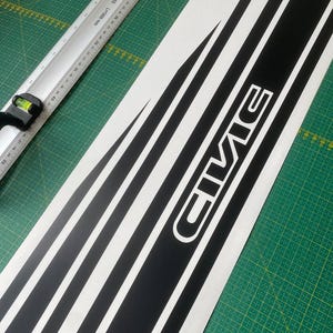 Vinylaufkleber im neuen Classic Line Design Kompatibel mit Civic