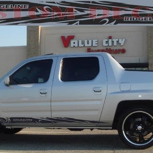 Racing Stripes Up Line Design Line Vinyl stickers Compatible with Honda Ridgeline