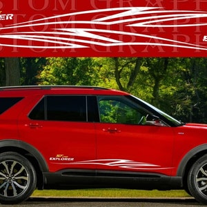 Premium Quality Vinyl Stickers Compatible Explorer ST Line Graphic car Decals