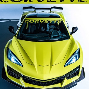 Premium Quality Hood Window Sticker Compatible with Corvette Z06 Name Personalized Design Vinyl Decal Easy Application
