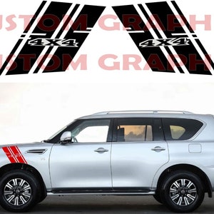 Racing Stripes Rear Design Vinyl Decal Stickers Compatible with Patrol