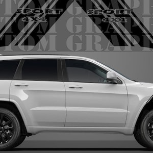 Sport 4X4 Design Rear Sticker Vinyl Compatible with Grand Cherokee All Models