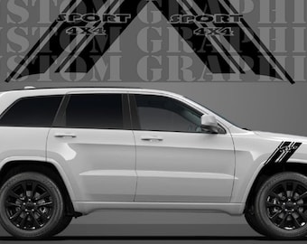 Sport 4X4 Design Rear Sticker Vinyl Compatible with Grand Cherokee All Models