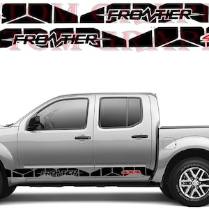 Racing Stripes Block Line Design Vinyl stickers Compatible with Frontier 4x4