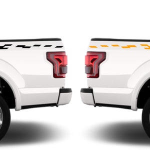 Back side Finish Line Design Decal Sticker Vinyl Compatible with Raptor F150 All Models size