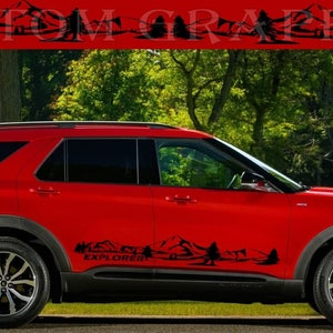 Forest Mountain Design Line Decal Sticker Vinyl Compatible Explorer ST Line 2022