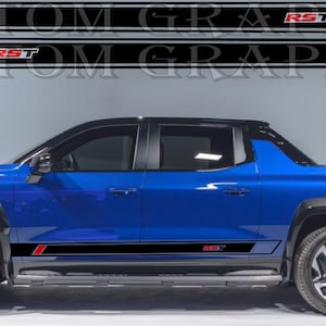 Premium Quality Vinyl Sticker Compatible with Silverado EV RST New Classico Block Design Decals Decorative car decals Car window stickers