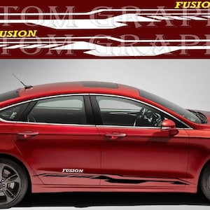 Unique Line Design Door Decal Sticker Vinyl Sport Compatible with Fusion All Models