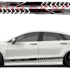 2x Best Line Design Door Decal Sticker Vinyl Sport Compatible with Fusion All Models