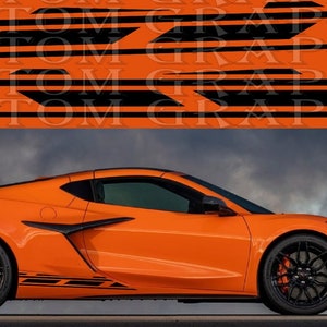 Premium Vinyl Sticker Compatible with Corvette Z06 Honey Line Design Man Gifts
