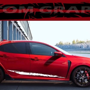 Premium Vinyl stickers Compatible with Civic All Models New Design Line