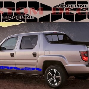 Racing Stripes Skull Block Design Line Vinyl stickers Compatible with Honda Ridgeline