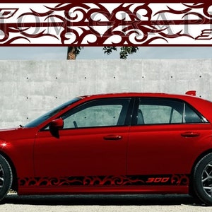 Unique 300 Design Line Sticker Vinyl Compatible with Chrysler All Models